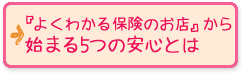 よくわかる保険のお店から始まる5つの安心とは